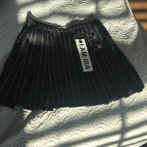 SOLD ✅ I.AM.GIA Black Pinstripe Heather Skirt